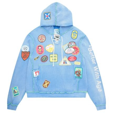 Better With Age Gentlemen’s Waffle Hoodie Blue
